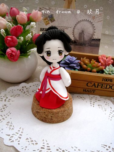 超轻粘土 古装 娃娃 风中奇缘 莘月 可定制 淘宝店铺 918 dream