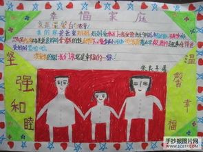 关于幸福家庭的手抄报 关于孝的手抄报