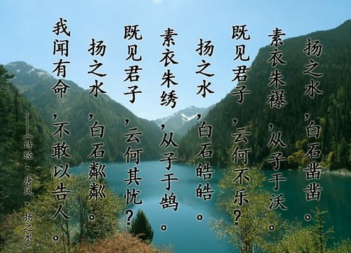素衣朱襮③,从子于沃④.既见君子⑤,云何不乐⑥?扬之水,白石皓皓⑦.