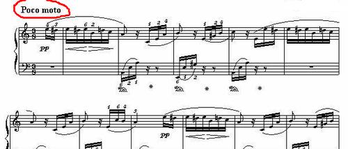 请问在钢琴五线谱上谱表最前面有强弱表情记号那么是把整个乐句按着