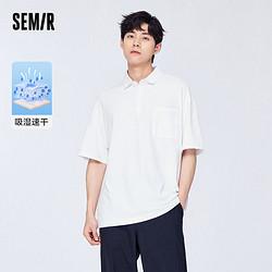 semir森马男生polo衫男士高档t恤正牌宽松男士短袖t恤吸汗冰爽棉质