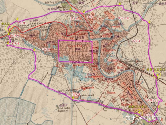 并通过"1912日制天津地图","1913日制天津地图","1920《天津华界城建