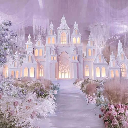 婚庆道具装饰欧式城堡背景大型展示厅背景欧式教堂城堡婚礼堂设计