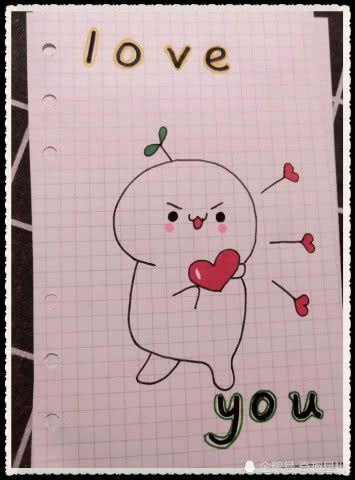 敲可爱·手帐·告白简笔画:送你一朵小发发,一起过520吧!