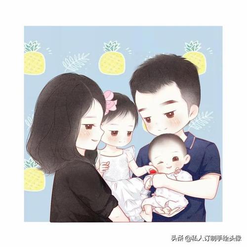 过新年2022新年微信头像一家三口亲子头像