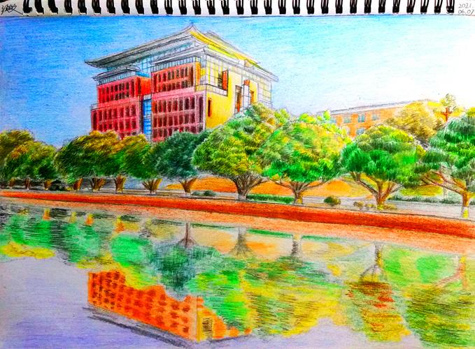 里的校园-华南理工大学(a4彩铅)|纯艺术|绘画|mr汤俊文 - 原创作品