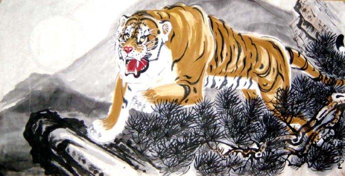 欣赏一下我的虎画