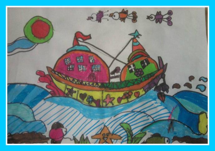 芊芊的画--大轮船