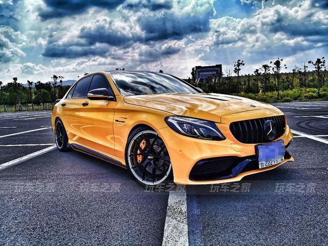 骚黄奔驰c200l改装二阶进化史 玩车之路愉快而又坎坷