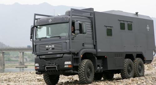 太原国际车展名车篇之德国man tga 6x6 越野房车