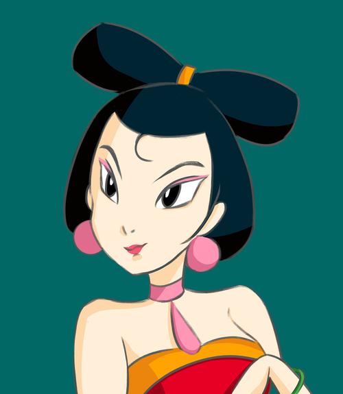 插画练习,摸个童年妲己