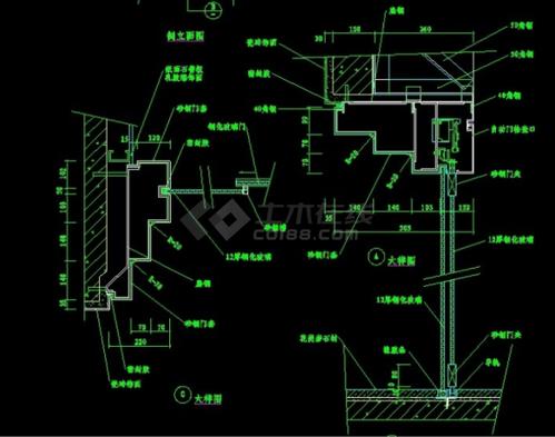 自动感应门和自动门 cad节点详图_室内节点图块_土木在线