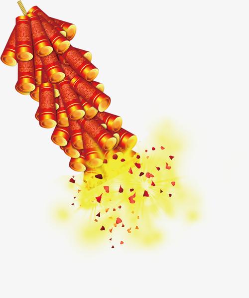 新年红色节庆放鞭炮免抠素材免费下载_觅元素51yuansu.com