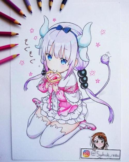 动漫人物彩铅绘画作品欣赏