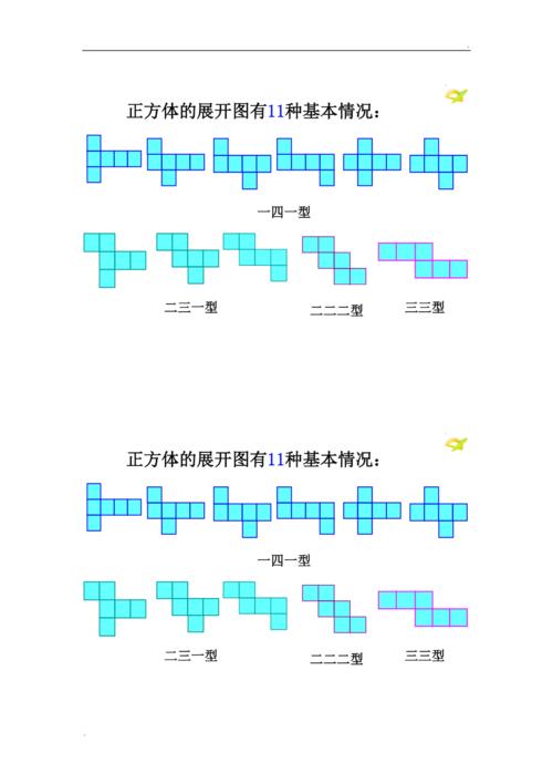 正方体的11种展开图
