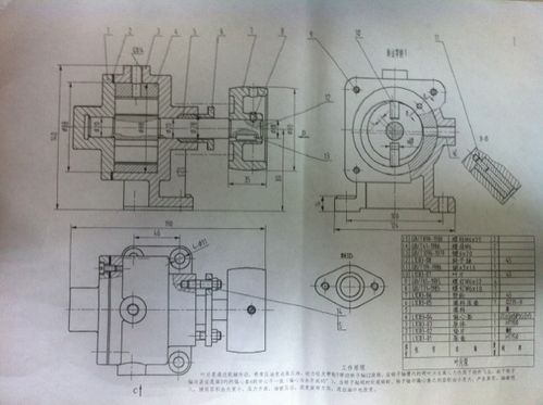 20 看懂下页叶片泵装配图,拆画零件3泵体的c向视图(主视图外形)和d向