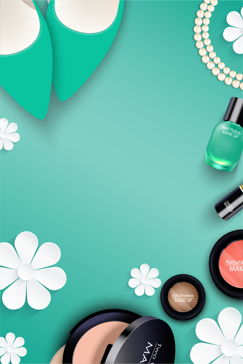 美妆化妆上新海报背景