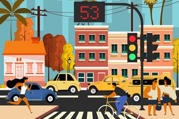 交通插画图片-交通插画设计素材下载