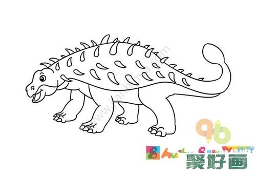 简笔画,甲龙简笔画图片大全,甲龙儿童简笔画图片,甲龙简笔画步骤大全