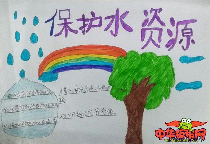节约用水手抄报简单又漂亮,保护水资源