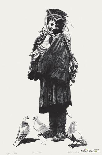鸽子阿鸽版画高清作品欣赏