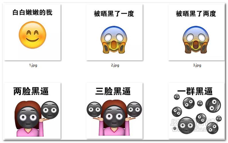 晒黑了一度表情包绿色版