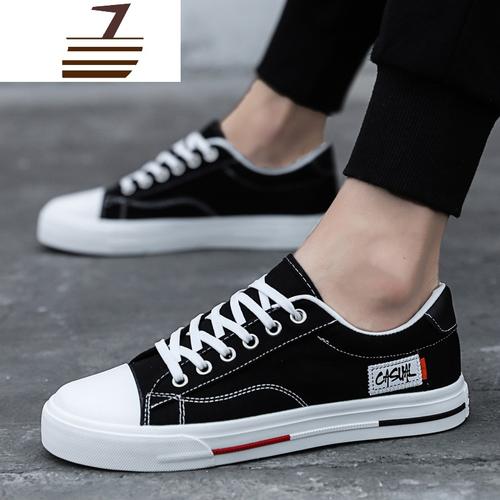 尗卡2020新款男鞋子韩版潮流帆布鞋百搭板鞋男士休闲布鞋男生潮鞋视频