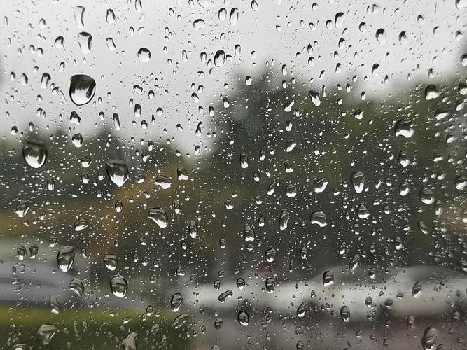 下雨天的窗外