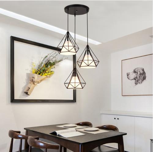 北欧风格吊灯现代简约创意个性客厅餐厅餐桌酒吧吧台三头乐器吊灯