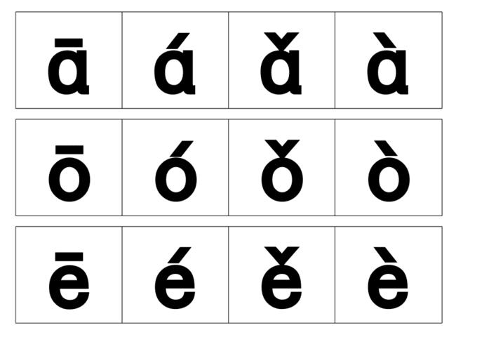 带声调的拼音字母表卡片
