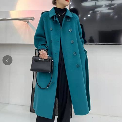 2021秋冬大衣流行色,2020—2021秋冬流行色 2021秋冬双面羊毛大衣双排扣长款羊毛大衣 2308