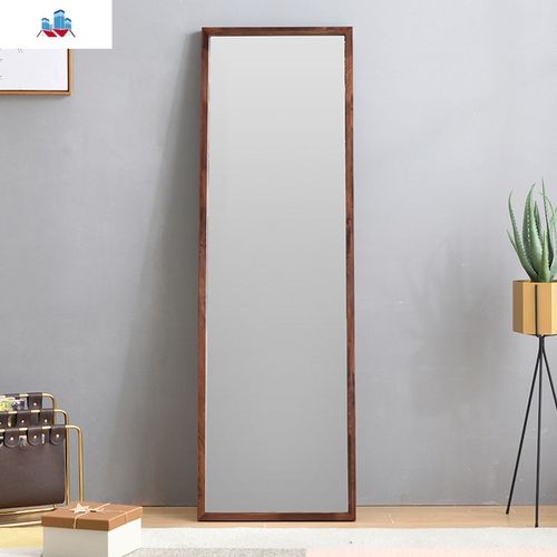 北欧风全身镜ins风日式家用实木落地镜子卧室服装店用
