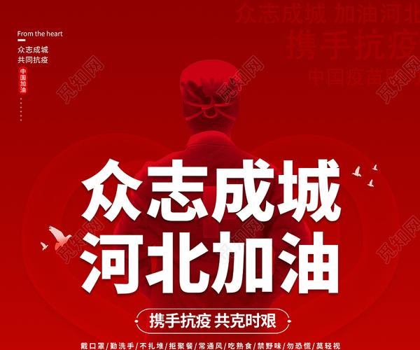 2021疫情防控众志成城加油河北海报设计疫情抗疫