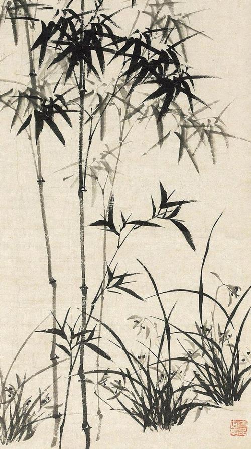 152兰竹图 清 郑板桥