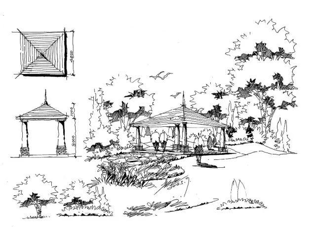 景观手绘效果图