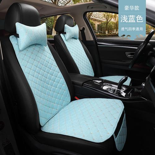 [透气亚麻]汽车坐垫套四季通用坐垫环保屁股垫防滑坐垫车载座椅垫 黑