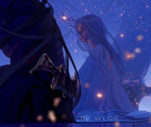 插画师wlop鬼刀系列里的海琴烟公主插画美女精灵太美啦