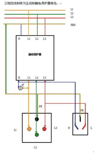 三相四线漏电断路器出线的接线方式