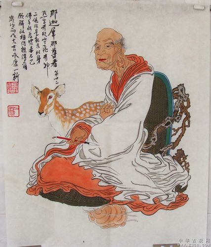周一新古代仕女及十八罗汉图