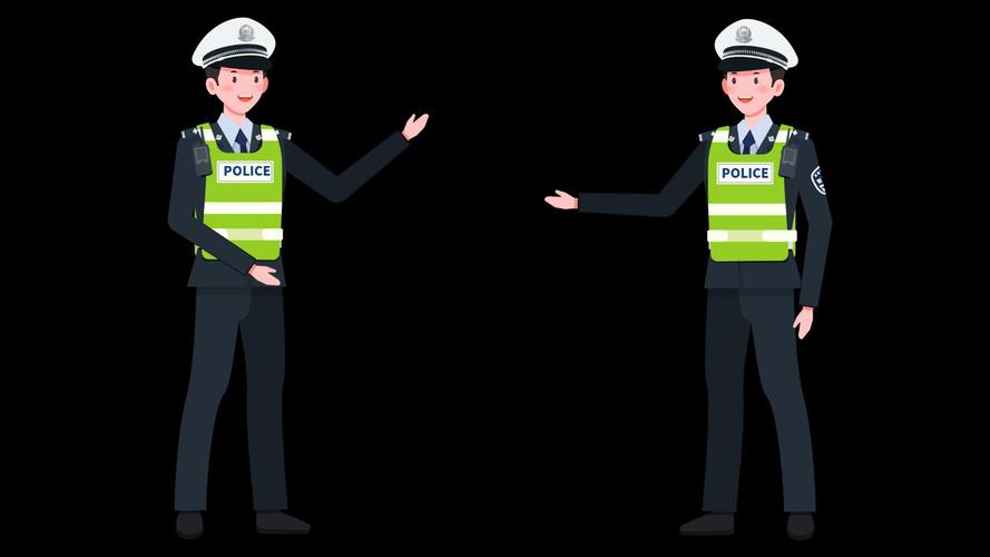 mg动画男交警解说卡通q版讲解员