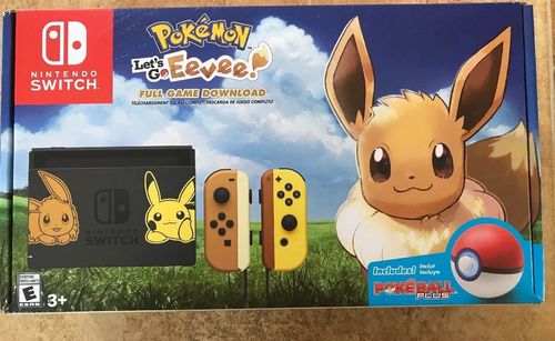 nintendo switch pikachu & eevee edition with pokemon: let"s go