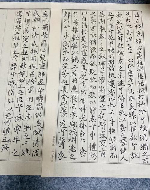 洛神赋十三行_毛笔字_格子_文化_书法
