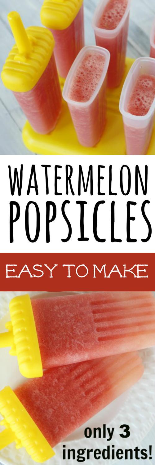 homemade watermelon popsicles