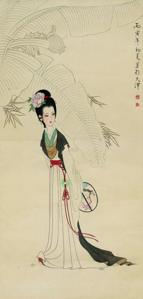 杨淑涛工笔仕女图欣赏