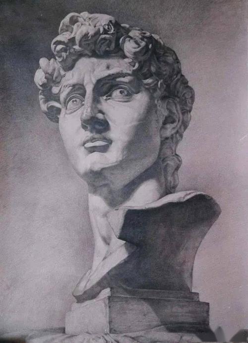 中国艺术教育中的大人物们,素描大卫石膏像集合