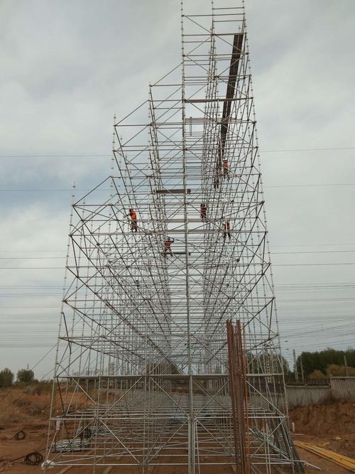 秦王线跨越架搭设进度报告