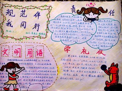 中小学生行为规范手册手抄报行为规范手抄报