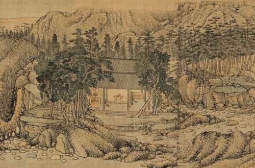 大体意思是说,别墅在一个叫辋川的地方,依山傍水,与好友在其中聚会