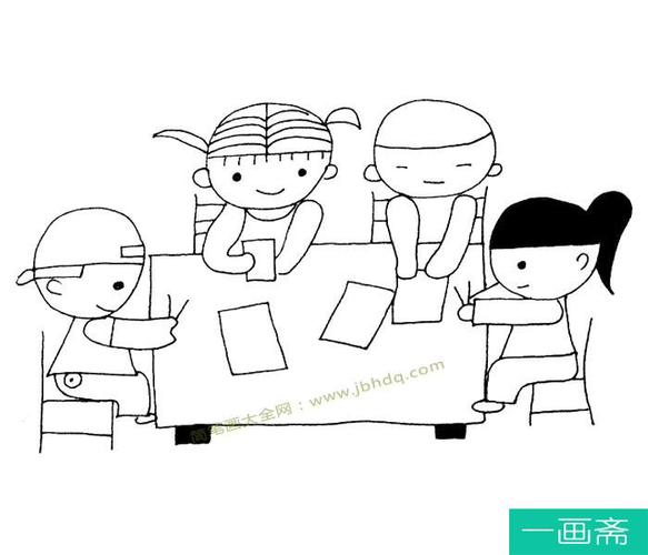 幼儿园创新性帮助别人简笔画