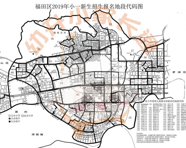 福田区2019年小学学区划分情况汇总!附高清地段代码图!